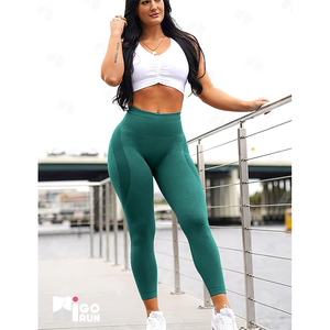 Leggings de sport et yoga sans couture taille haute pour femme, style décontracté, avec effet galbant, en Spandex et Nylon respirants - Product Image 3