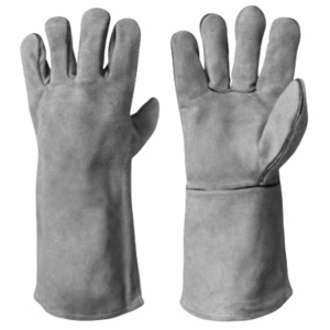 Heavy Duty Sheep Grain & Cowhide Split Leather TIG Welding Gloves <b>Fire</b>-Proof Heat Resistant Anti-static Long Cuff Safety Gloves - Product Image 6