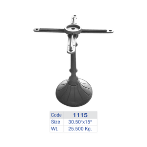 Classic Fluted Aluminum <b>Table</b> Base Cast Iron <b>Round</b> Trumpet Pedestal Luxury Cafe <b>Patio</b> Furniture Support Art Deco Bistro Stand - Product Image 6