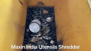 Machine semi-automatique de broyage d'ustensiles, utilisée pour déchiqueter les ustensiles de cuisine en métal ou en plastique - Product Image 3