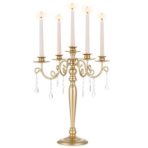 Antique Finish Metal <b>Candelabra</b> For Home Decor And Wedding Table Styling With Elegant Decorative Candle Arms - Product Image 1