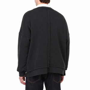 Sudadera de Cuello Redondo Extra Grande para Hombre, Color Sólido, Tejido de Algodón, Informal, para Otoño - Product Image 2