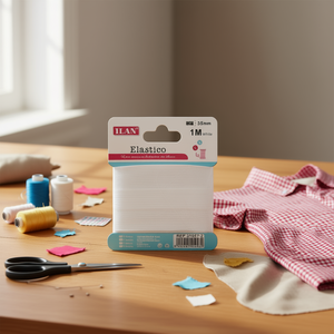 Bande élastique Ilan 35 mm 1 m blanche pour artisanat et couture - Product Image 2