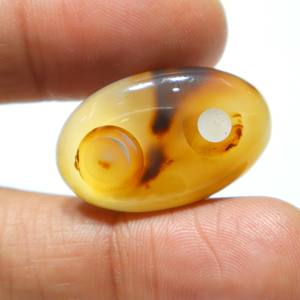 หินโมราอะเกตเจียระไนแบบหลังเบี้ยอะเกตตามธรรมชาติกำไลข้อมือหินอาเกตแบบเรียบขายส่งสำหรับหินอัญมณี - Product Image 1