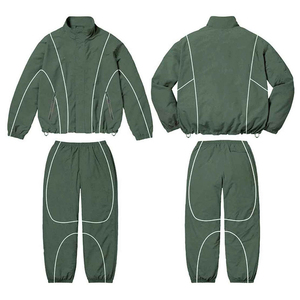Custom Men's Tracksuit Windbreaker Outfits Nylon Set Suit Sport Jacket Track Zip up <b>Wind</b> <b>Breaker</b> Track Suit - Product Image 3