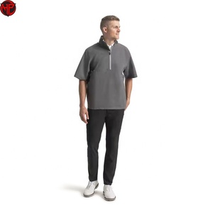 Men's Solid Woven 1 4 Zip <b>Pullover</b> Safari <b>Jacket</b> Breathable Waterproof Windproof Anti-Wrinkle Polyester Casual Outdoor Summer - Product Image 3