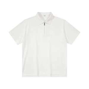Polo Minimalista de Manga Corta para Hombre con Cierre de Cremallera, Estilo Moderno, Color Negro y Verde Oliva, Cremallera Metálica, Colección 2026, Ropa HD - Product Image 5