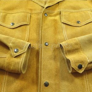 Camisa de Cuero de Gamuza para Hombre de la Mejor Calidad para Otoño e Invierno, Camisa de Cuero Genuino de Secado Rápido a Precio de Mayoreo - Product Image 3