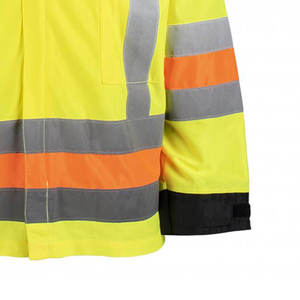 เสื้อแจ็คเก็ตนิรภัยแบบสะท้อนแสงสำหรับผู้ชาย เสื้อทำงานก่อสร้างแบบมองเห็นได้ชัดเจน เสื้อแจ็คเก็ตทำงานอุตสาหกรรมแบบมองเห็นได้ชัดเจน - Product Image 5