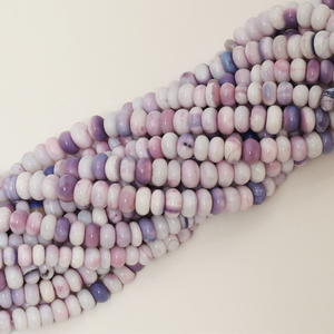 Perles de pierres précieuses opale disco lavande ombrée, 16 pouces, 6 mm - 9 mm, opale disco violette, perles d'opale pour la création de bijoux - Product Image 4