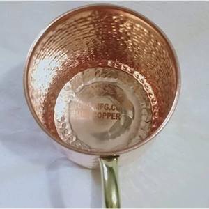 Taza de café de cobre hecha a mano de primera calidad, taza portátil de cobre puro para servir bebidas en bares, de proveedor indio. - Product Image 4