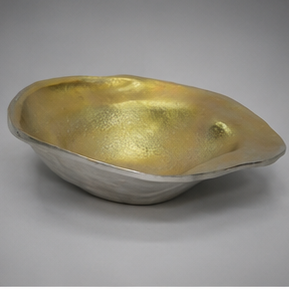 IrregularBowl Handmade Modern Home Decor Silver Gold Finish Living Room Tabletop Indoor Use - Product Image 3