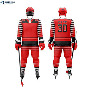 Uniforme de Hockey sobre Hielo OEM, Jersey y Pantalones con Logotipo Personalizado, Uniforme de Equipo Impreso, Transpirable, 100% Poliéster, para Hombre - Product Image 4
