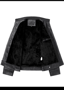 Nuevas Chaquetas de Cuero para Hombre, Chaqueta Casual de Primavera para Motocicleta, Chaqueta de PU Estilo Biker Vintage con Cremallera y Capucha, Cálida - Product Image 3