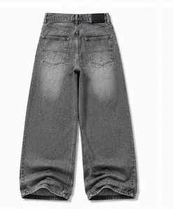 Jeans en denim délavé coupe droite ample pour hommes, qualité supérieure, personnalisables, printemps, décontracté, confortable, prix bas, 100% denim - Product Image 4