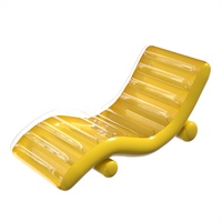 Chaise longue gonflable de plage en PVC personnalisée, matelas d'eau pour enfants avec impression de logo couleur personnalisée et design en maille