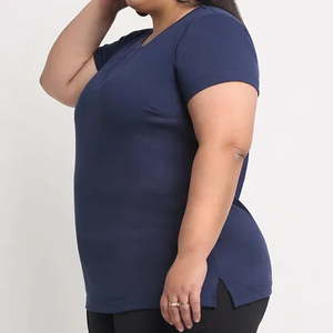 Nouvelle Arrivée T-shirt Femme Grande Taille Personnalisable Logo Écologique Impression 3D Coton Haute Qualité Anti-Boulochage Respirant - Product Image 3