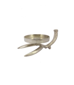 Support à bougie moderne en métal doré avec insert en verre transparent pour une décoration haut de gamme de la salle à manger et du salon - Product Image 3