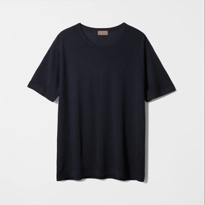 Crew Neck Short Sleeve Cashmere <b>Wool</b> t <b>Shirt</b> T-<b>shirt</b> for Men - Product Image 4
