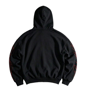 เสื้อฮู้ดวินเทจลายกราฟิกสไตล์นิวยอร์กแบบย้อมสีเอซิดสำหรับผู้ชาย Y2K โกธิค ทรงโอเวอร์ไซส์ หนานุ่ม ขายส่งจำนวนมาก - Product Image 2
