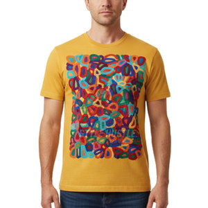 T-shirt brodé 100 % coton respirant à séchage rapide, impression personnalisée du logo, haute qualité, coupe ample pour homme - Product Image 3