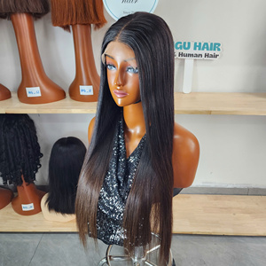Hot Sell Remy Vietnamese Human Hair Long <b>Wig</b> for Lace Front Natural Color Transparent 5x5 Loose Body Wave <b>Cheap</b> Price High - Product Image 3