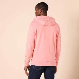 Men's Pink Zip-Up Hoodie Regular Fit Cotton Fleece Casual Hooded Sweatshirt Autumn Wear 2026 - Product Image 6