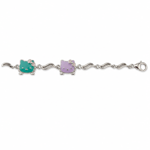 925 Sterling Silver Cartoon Cat <b>Anklet</b> with Color Enamel Accents High Polish Cute Animal Style Jewelry for Girls Kids Daily Wear - Product Image 4