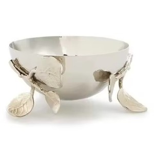 Bol à fruits secs en métal tendance, plat à collation décoratif, vaisselle de table, cadeau de cuisine - Product Image 6