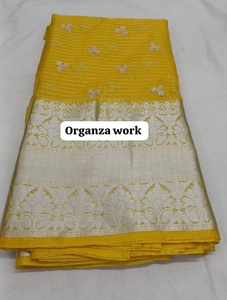 Tela de Organza Ultra Suave de Alta Calidad, Material de Organza Translúcido y Brillante para Prendas de Lujo y Saris para Mujer, Venta al Por Mayor - Product Image 3