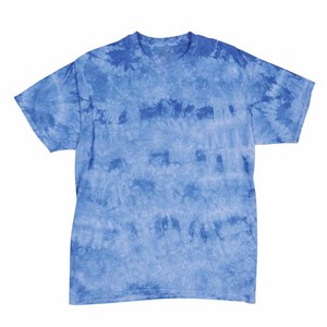 Camiseta Casual de Manga Corta con Cuello Redondo y Estampado Tie-Dye Rojo para Hombre, Corte Regular, Tejido de Punto - Product Image 3