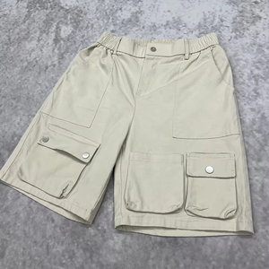 Sports Tactical <b>Cargo</b> Men's Shorts Solid Mid Waist Quick Dry Cotton Button Fly Multi Pockets Loose <b>Work</b> Casual Short Pant - Product Image 1