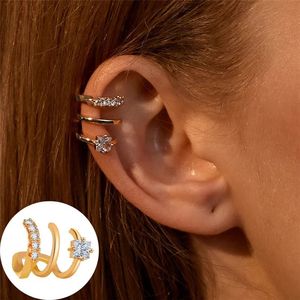 Orecchini a polsino pendenti VAGZEB da ragazza, stile bohémien, alla moda, con strass di cristallo, senza piercing richiesto - Product Image 6