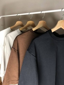 Camiseta Personalizada Bajo Demanda, 100% Algodón Orgánico, Estilo Urbano Vintage, Cuello Alto, Antiarrugas, Hombros Caídos, Talla Grande - Product Image 4