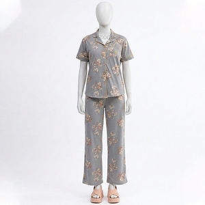 Wholesale Plus Size Thermal Sleepwear Women Short Sublimation Color Sexy Stretch Nightwear Pajamas Sleepwear Set Comfortable - Product Image 1
