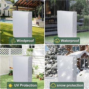 ผ้าคลุมเก้าอี้พับแบบไร้แรงโน้มถ่วง 2 ชิ้น กันน้ำและป้องกันรังสียูวี ผ้าอ็อกซ์ฟอร์ด 420D ครอบคลุมเฟอร์นิเจอร์สนามหญ้าและลานบ้านทั้งหมด - Product Image 2