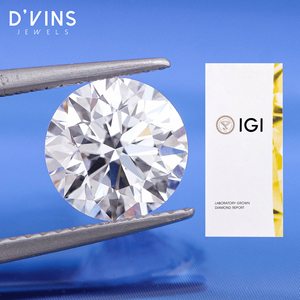 D'vins Jewels Diamant cultivé en laboratoire 100% CVD, taille 4 carats, couleur D, pureté VS, taille brillant ronde, diamant non monté, Surat - Product Image 1