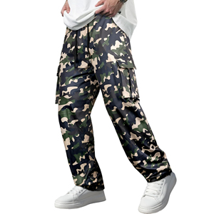 High Stretch Flexible Mens Cargo Jogger Pants Multi Pocket Casual Bottoms Tapered Leg Trousers For Active Relax Time Pants - Product Image 1