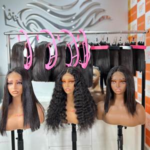 Extensiones de cabello humano de templo vietnamita sin procesar, paquete de cabello humano de cutícula virgen de Vietnam, trama dibujada Doble - Product Image 2