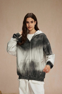 Sweat à capuche unisexe surdimensionné de haute qualité, 420 GSM, 100 % coton, imprimé à la demande, en molleton français épais, fermeture éclair, streetwear - Product Image 5