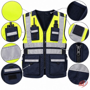 Gilet de sécurité haute visibilité personnalisé, vêtements de travail réfléchissants, fabrication de vêtements de travail pour les équipes de construction et de travaux routiers - Product Image 5