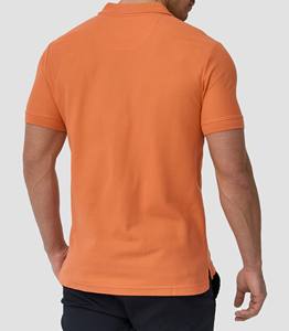 Chemises de golf pour hommes 100% coton avec logo brodé, manches courtes, t-shirts unis pour l'été, prix fourni par ODM - Product Image 3