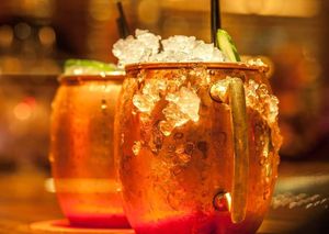 Hammered copper drink mug set sapphire frontier beverage <b>cups</b> <b>reusable</b> handcrafted cocktail mugs premium durable - Product Image 6