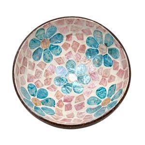 Bol classique en nacre pour salade de fruits, coquilles de noix de coco incrustées de nacre, coquilles vides pour clés, bougies, glaces, origine Vietnam - Product Image 1