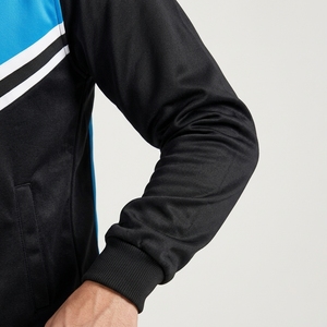 Ensemble survêtement homme noir et turquoise sur mesure, veste et pantalon, fabricant de vêtements de sport OEM ODM, vente en gros - Product Image 4