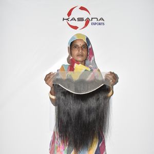 Indian 13*4 Frontal Wholesale 100% Raw Double Drawn Straight machine double weft deep wave Black Women <b>Human</b> <b>Hair</b> <b>Extensions</b> - Product Image 4