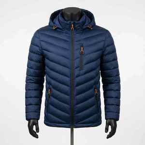 PLAYER'S POINT Veste polaire unisexe à fermeture éclair intégrale, col montant, bleu uni, manches longues, décontractée, pour le printemps, imperméable et coupe-vent - Product Image 1