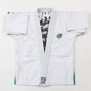 Kimono de BJJ blanc et imprimé par sublimation, coupe classique, 100 % polyester, séchage rapide, vêtements d'arts martiaux unisexes pour adultes - Product Image 1