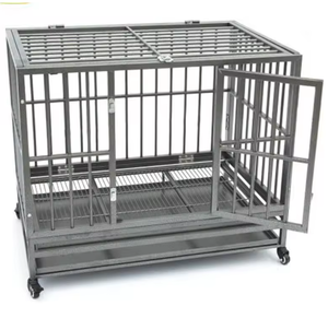 Sparxwizz Engineering Modern Heavy Duty Galvanized Steel <b>Dog</b> Crate Wheels Large Indoor/Outdoor Secure Puppy Enclosure for <b>Dogs</b> - Product Image 4