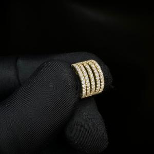 Delicate 14K Gold Diamond Ear Cuff With Lab Grown Diamond Non Pierced Conch Design - Product Image 3